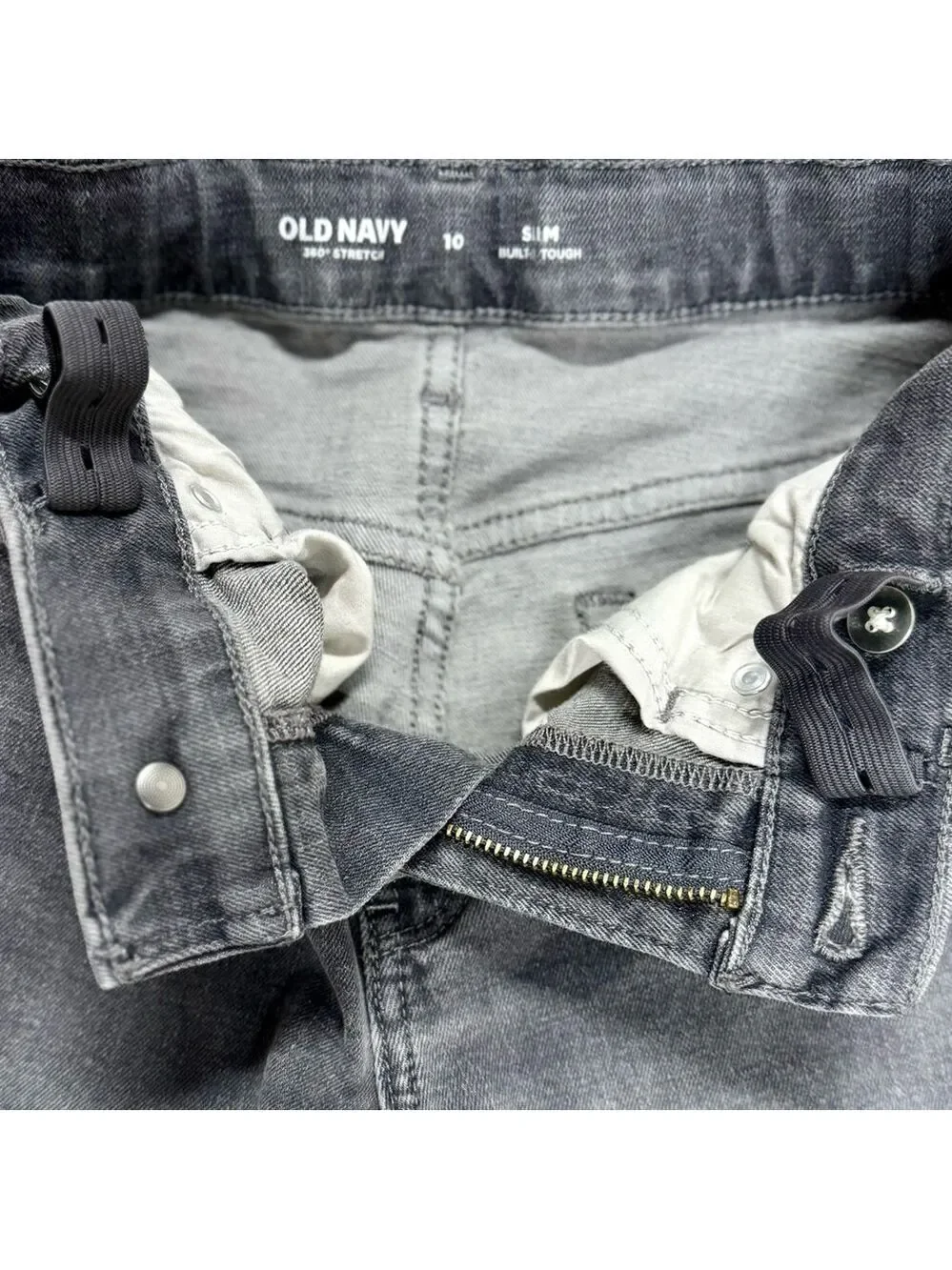 Old Navy Slim 360° Stretch Jeans for Boys in Gray Size 10 New Without Tags